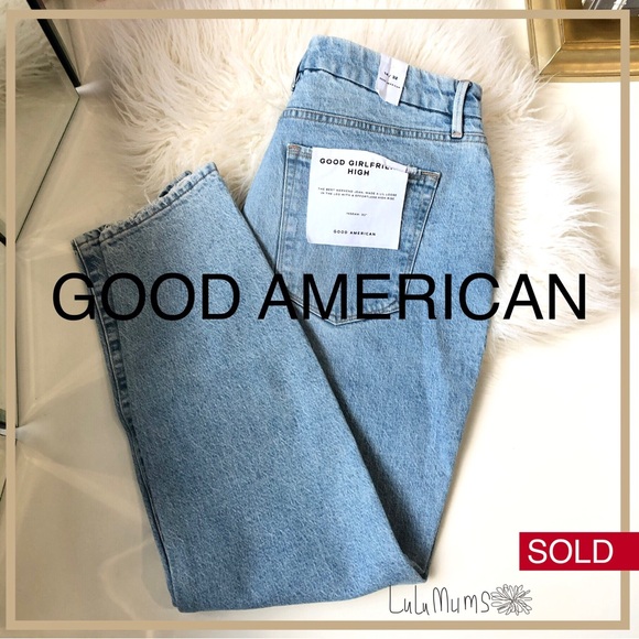 Good American Denim - GOOD AMERICAN NWT Good Girlfriend High Denim Jeans NEW With Tags